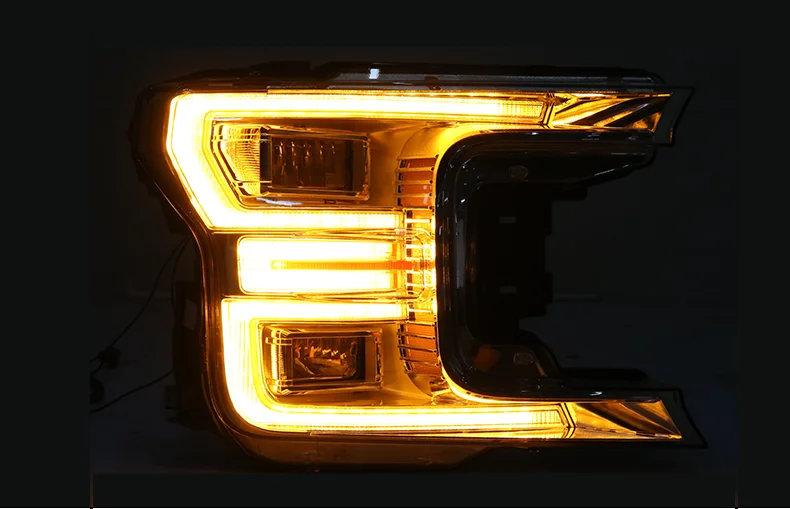 Автомобильный стильный головной светильник для Ford F150 головной светильник s Raptor Головной фонарь светодиодный DRL+ дальнего света+ ближнего света+ сигнальный светильник поворота