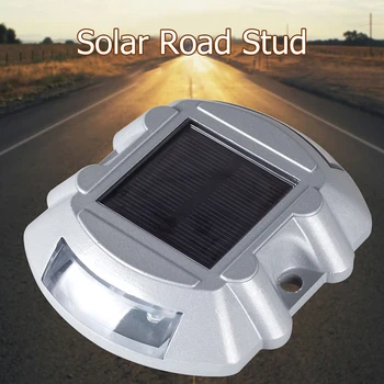 

2pcs Solar Road Stud Paving Road Waterproof Path Light Outdoor Driveway Pathway Yard Garden Step Lamp Warning6LED Induction Lamp