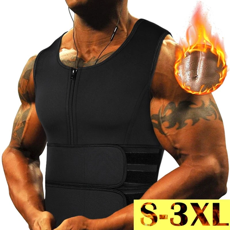 

Men Waist Trainer Vest Weight loss Neoprene Body Shaper Corset Compression Sweat Slimming Sauna Tank Top Shirt Shapewear