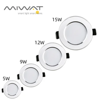 

LED Downlight 5W 9W 12W 15W 220V-240V LED Ceiling bathroom Lamps living room light Home Indoor Lighting Down Light