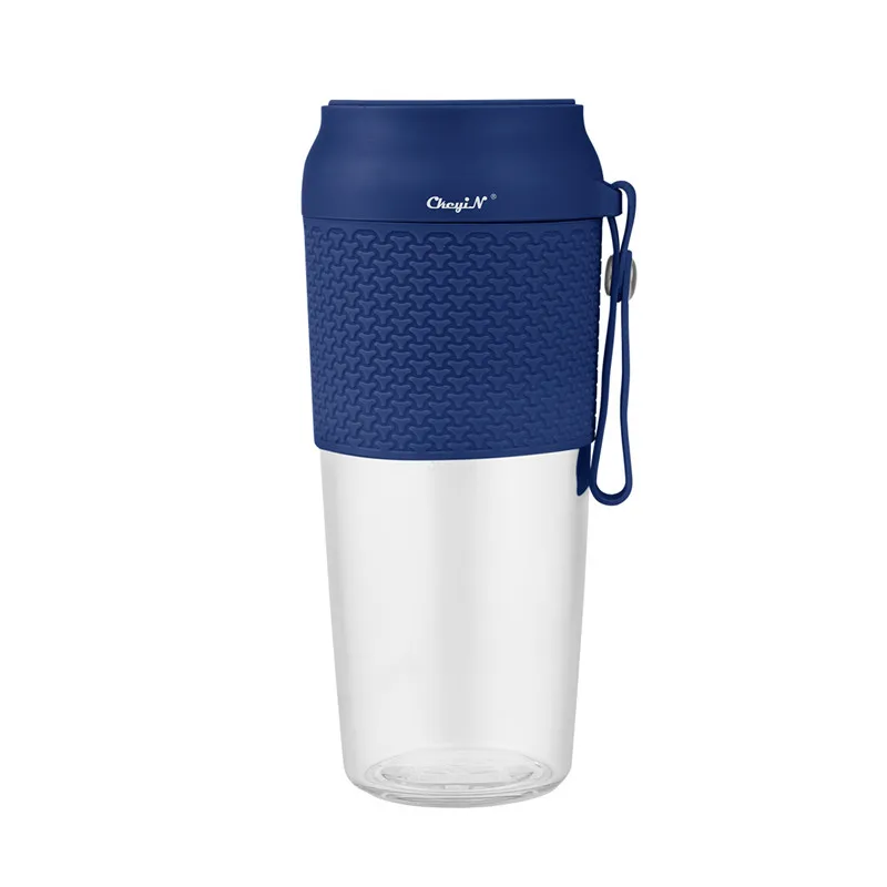 Blue Электрическая соковыжималка для фруктов, 300 мл, USB, перезаряжаемая, для смузи, блендер, миксер, соковыжималка, миксер, соковыжималка для фруктов - Color: Blue