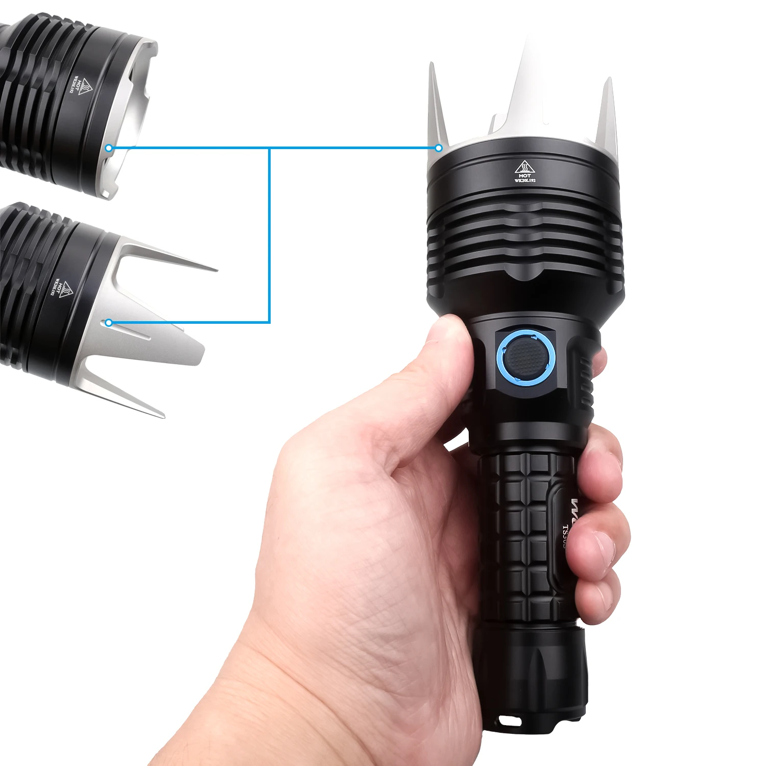 6000lm com Moldura Wurkkos Recarregável 21700 Lanterna Sbt90.2 Poderosa Luz Led Extra Inoxidável Versão Anduril Ts30s Usb c 5 sbt90.2 poderosa luz led 6000lm com extra