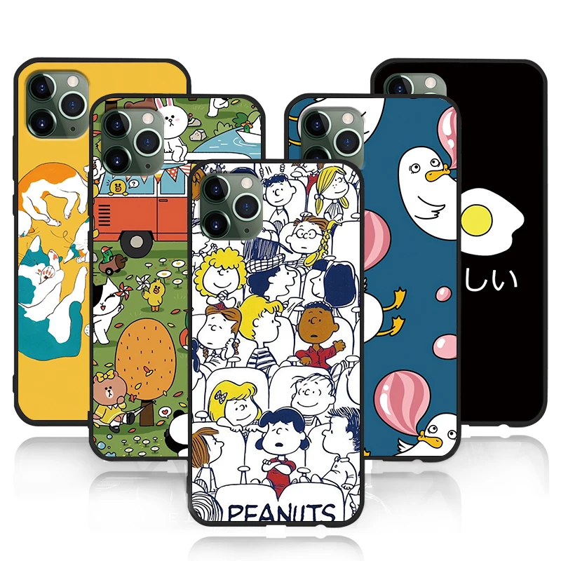 Phone Case For iphone 11 Pro Max XR XS MAX X Cartoon kawayi Bear Apple 8 7 6 5s s Plus Silicone protection shell Cover capa | Мобильные