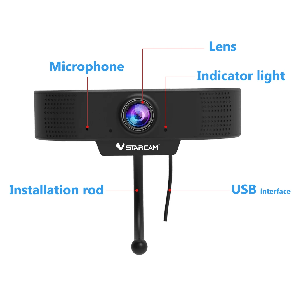 1080P Hd Usb Webcam Microfono Incorporato Computer Pc Videocamera Per Laptop Videocamera Web Per Videoconferenza Insegnamento Lontano