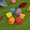 4/6/12pcs Cat Spring Toy Colorful Plastic Spring Training Toy Lovely Interesting Kitten Chasing Teasing Interactive Toys 4