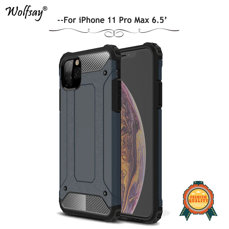 

For iPhone 11 Pro Max Case Shockproof Armor Silicone Hard PC Phone Bumper For iPhone 11 Pro Max Cover For iPhone 11 Pro Max 6.5'
