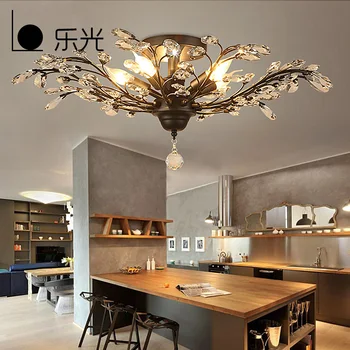 

Nordic Modern Crystal Ceiling Light Fixtures for Bedroom Kitchen Living Room Crystal Branches Style ceiling lamp