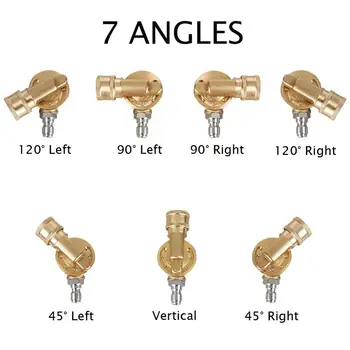 

Car Wash 7 Angles Brass Adaptor G1/4 Quick Connect Metal Lance Joint High Pressure Washer Accessory Clean Blind Corner Car Roof