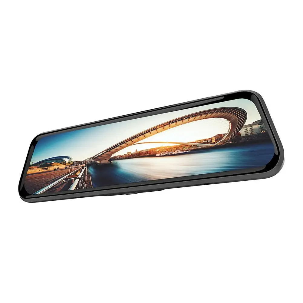 Car DVR LED Full Screen Double Lens Recording Rear View Mirror 10 Inch 1080p HD WDR Night Vision Car Recorder Parking Monitor