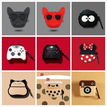 

Cute Earphone Case For Airpods Pro Case Silicone Cartoon Stitch Earpods Cover For Apple Airpods Pro 3 Case accessories Keychain