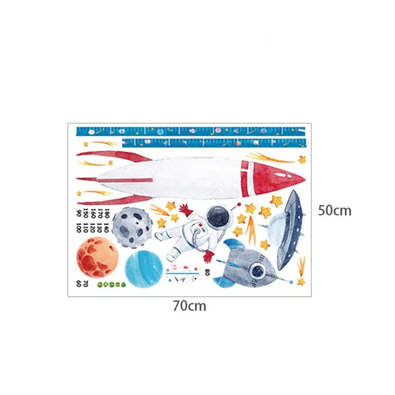 Космическая ракета Ростомер детская комната для школьного Кабинета, Детского Сада Декоративный фон настенные Дети стикер стены 50x70 см
