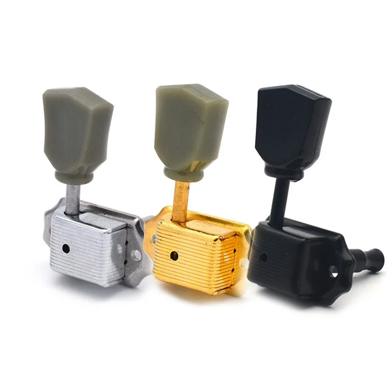 6Pcs Steel Guitar Machine Head 3Lx3R Tuners String Tuning Pegs Keys Accessories Silver/Gold Machine for Gibson Les Paul Guitar