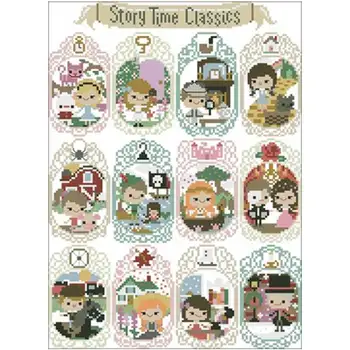 

December Story Class patterns Counted Cross Stitch 11CT 14CT 18CT DIY Chinese Cross Stitch Kits Embroidery Needlework Sets
