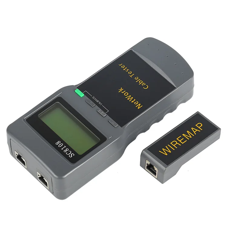 SC8108 Portable LCD Network Tester Meter LAN Phone Cable Tester Meter With LCD Display RJ45Top Quality 5