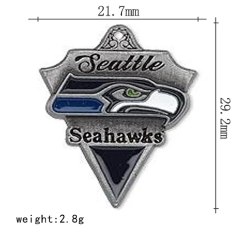 Мода Seahawks 12 Синяя эмалированная Подвеска для DIY браслета и ожерелья ювелирных изделий 20 шт./лот - Окраска металла: as picture