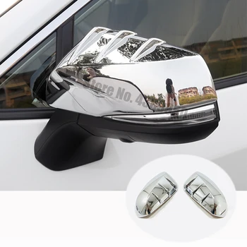 

ABS Chrome/ Carbon Fibre Trim Car Styling Accessories 2PCS for Toyota Highlander Kluger 2020 2021 Car Rearview Mirror Cover