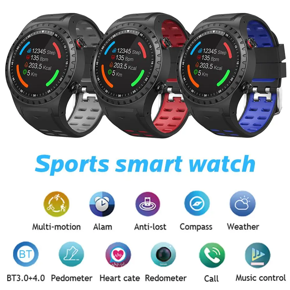 SMA-M1 GPS Sport Uhr Bluetooth Anruf Multi-Sport Modus Kompass Höhe Outdoor Sport Smart Uhr Relogio