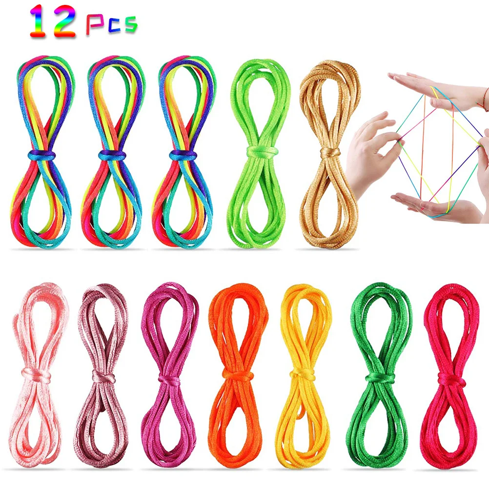 12 Pcs Finger Game String Creative Hand Game Finger String Educational