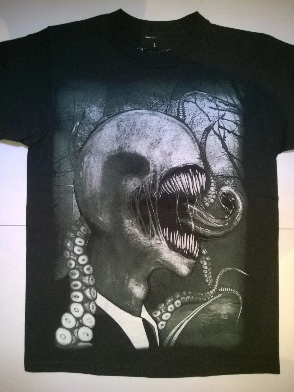Slender Man T Shirt Slenderman H P Lovecraft Tentacle Cthulhu Monster Horror T Shirt Brand 2019 Male Short Sleeve Top Tee T Shirts Aliexpress - slender man t shirt roblox