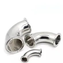 

3/4" 1” 2” 3“ 4" 19mm-102mm Pipe OD Sanitary Tri Clamp Feerule OD 90 Degree Elbow Pipe Fitting Stainless Steel 304 Homebrew