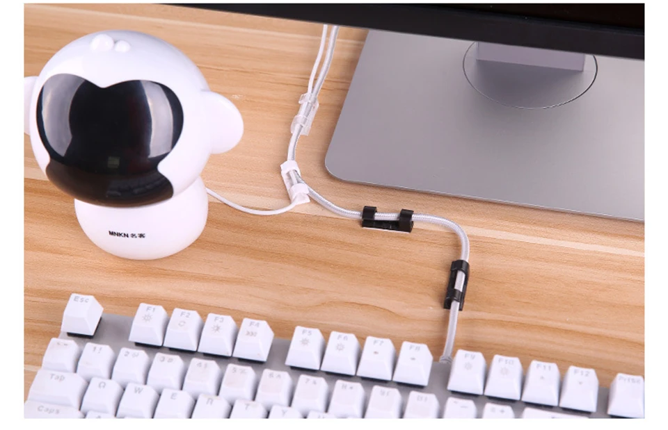 Cable Winder Wire Management Cable Organizer Desktop & Workstation Cord Clips Management Holder Data Telephone Line Sleeve (11)
