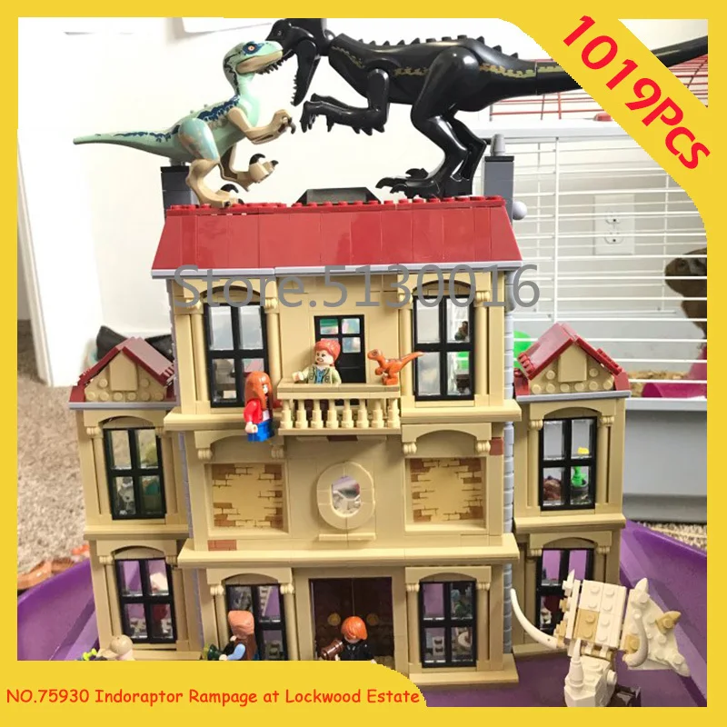 

10928 In Stock Indoraptor Rampage at Lockwood Estate Jurassic World Series 1019PCS Building Blocks Model Children Toys 75930