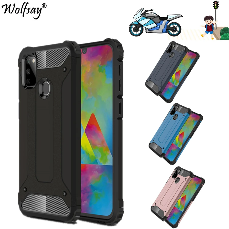 Чехол для Samsung Galaxy M30S TPU + PC противоударный гибридный защитный чехол полный M30