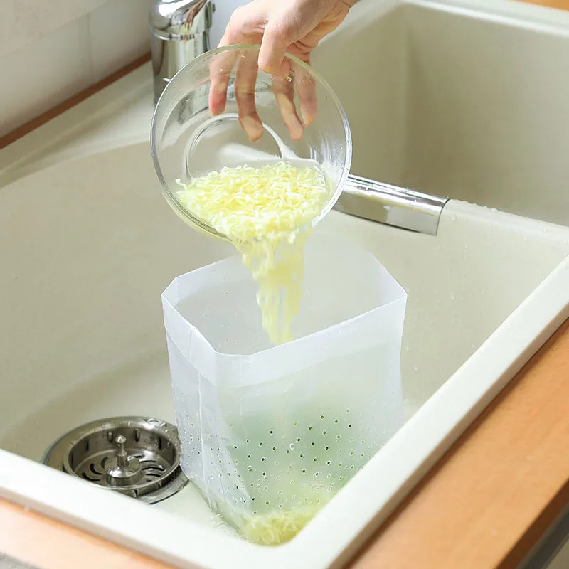 30Pcs Self-standing Kitchen Accessories Sink Strainer Disposable Filtering Organizer Eco-friendly Drain Garbage Bag