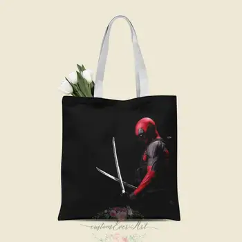 

Deadpool tote bag custom canvas tote bags for women for teacher Birthday Bags Gift Bag personalized gifts