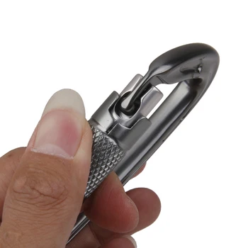 

2x Auto Lock Aluminum Carabiner Keychain Mountaineering Climbing Buckle 24KN