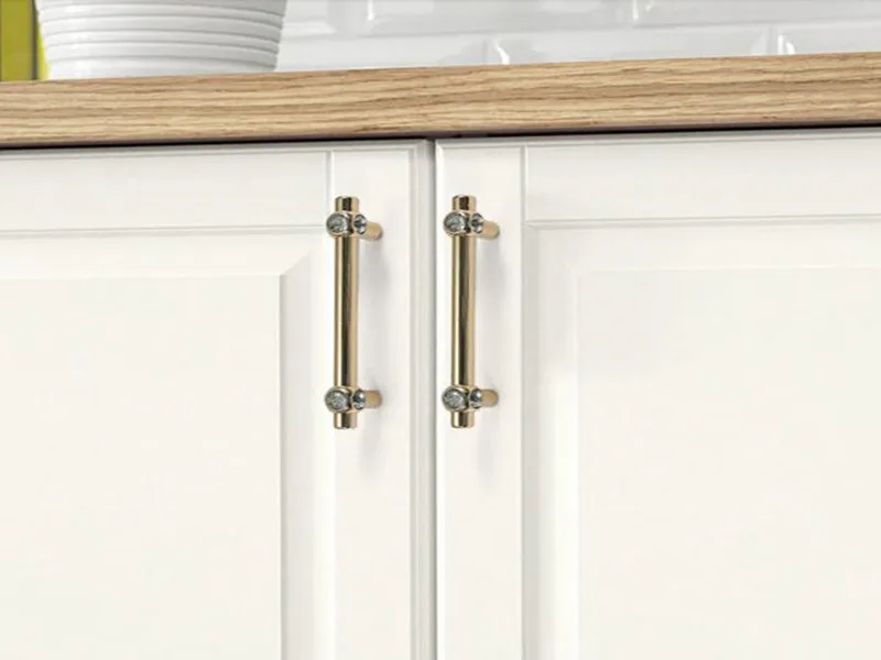  chrome knob Crystal Glass Knobs Cupboard Pulls Drawer Knobs Kitchen Cabinet Handles Furniture Handle Hardware Dresser Golden knobs Free Shipping  
