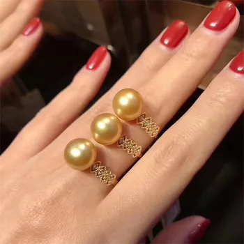 

Trendy style 925 Silver Pearl Ring Finger Ring Adjustable Resizable Ring Findings and Component Jewelry Part Fitting Accessorie