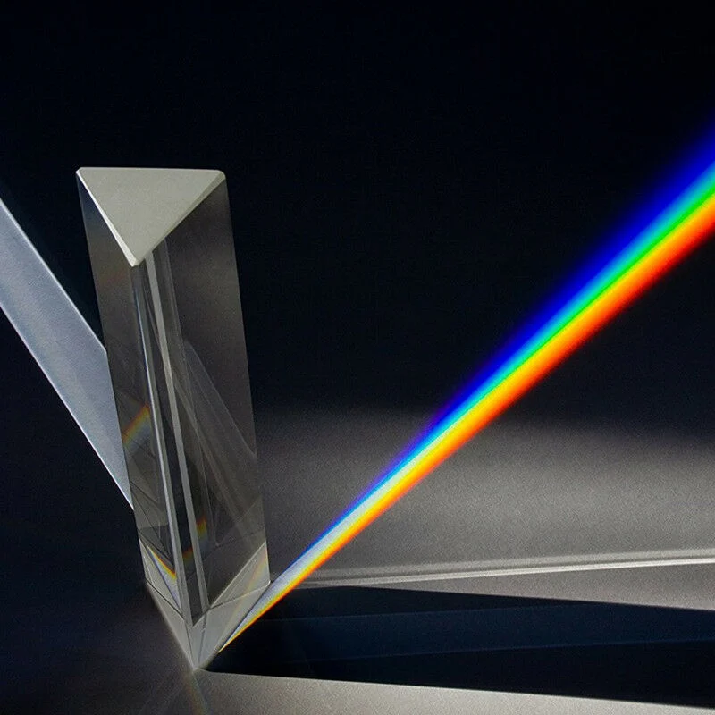 С украшением в виде кристаллов оптический Стекло в форме треугольной призмы для обучения светильник спектра физики Декор
