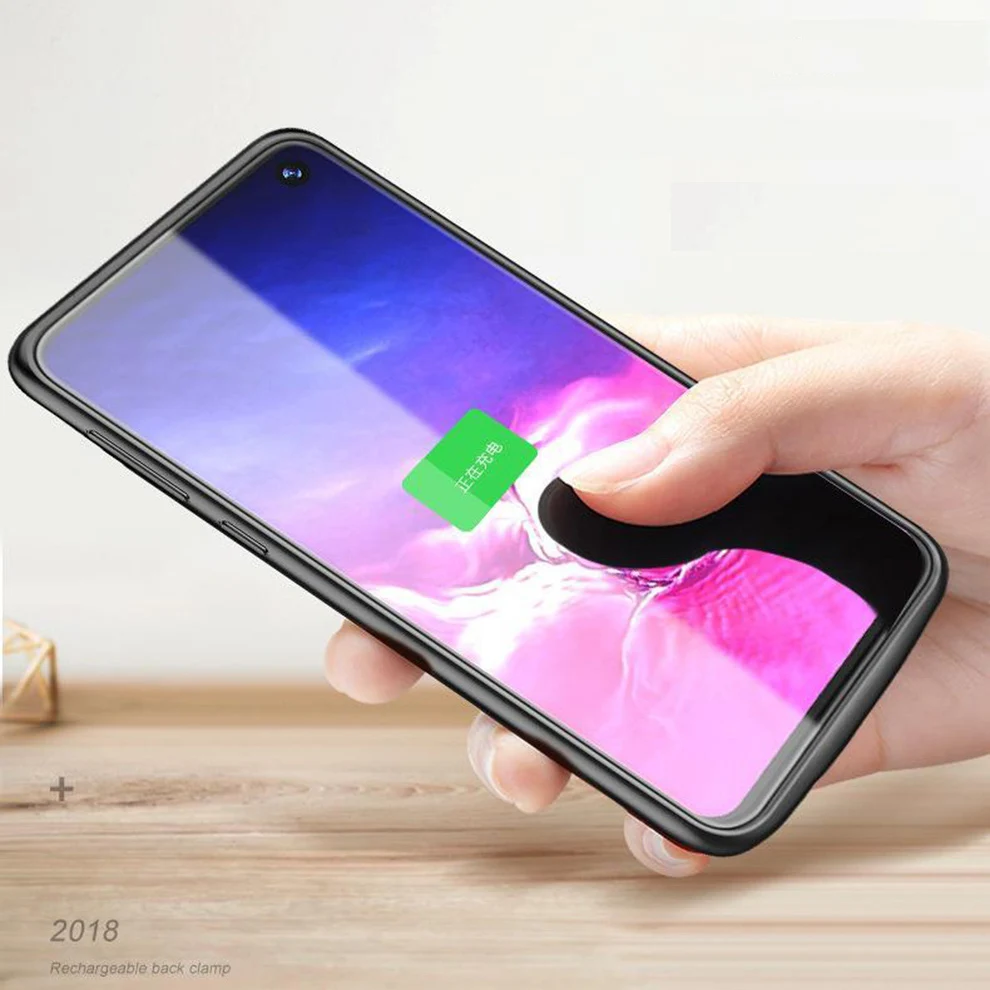 Чехол-аккумулятор для samsung Galaxy S10 S10e, Силиконовый противоударный чехол для зарядного устройства, тонкий внешний аккумулятор, чехол для samsung S10 Plus