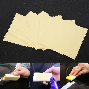 

20pcs 10*10cm Yellow/ Blue/ White Microfiber Cleaning Cloth Square Nano Coating Cloths Car Glass Coating Lint-free Waxing Towel