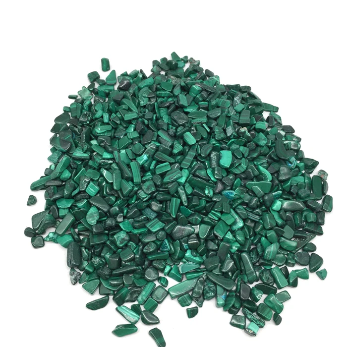 

50g Malachite Crystal Gravel Mineral Crystal Chip Beads Home or Fountain Decor Tumbled Stone Degauss Healing Reiki