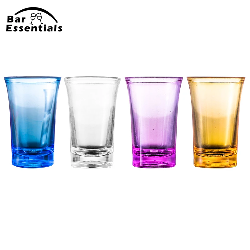 35 ml 6xExcellent Acrylic Shot Glass Whisky Wine Cup Tumbler for Bar Home 