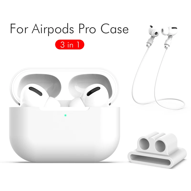 01 3 в 1 чехол для наушников для Apple AirPods Pro чехол s беспроводные Bluetooth наушники Fundas для Airpods 3 защитный чехол ремешок - Цвет: 01