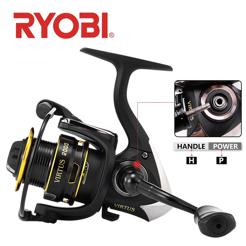 RYOBI VIRTUS спиннинговая рыболовная Катушка 2000/3000/4000/6000/8000 рыболовные катушки 4 + 1 BB 5 0: