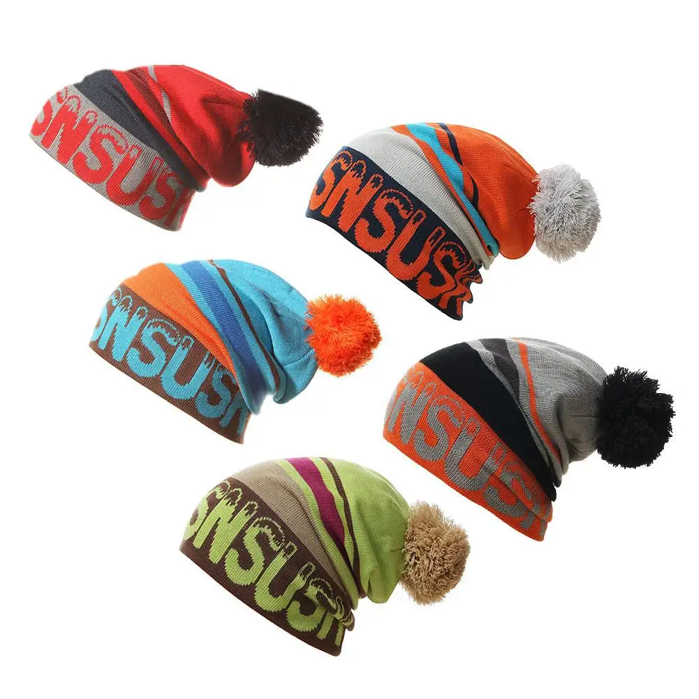 Зимние вязаные шапочки, шапка, толстая мягкая теплая крупная вязаная одноцветная шапка, Женская лыжная шапка для мужчин и женщин