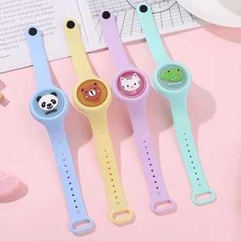 

Cute Cartoon Anti-Mosquito Wristband Outdoor Reusable Baby Mosquito Repellent Wristband with Flash Light DTT88