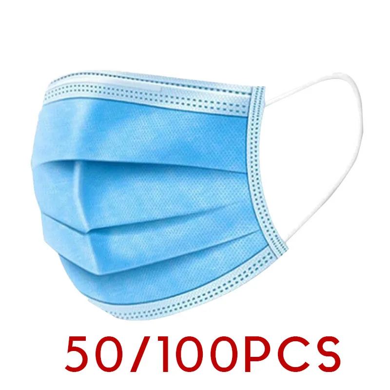 

Free DHL/FEEX 50/100Pcs 3-Ply Anti-Dust Disposable Surgical Medical Salon Earloop Face Mouth Masks