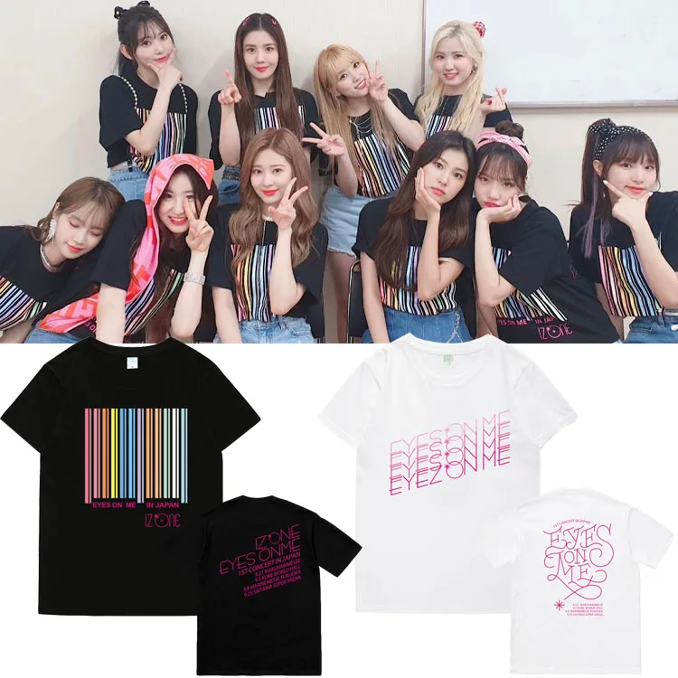Футболка IZONE day tour концерт глаза на меня вокруг KPOP тот же пункт футболка с коротким