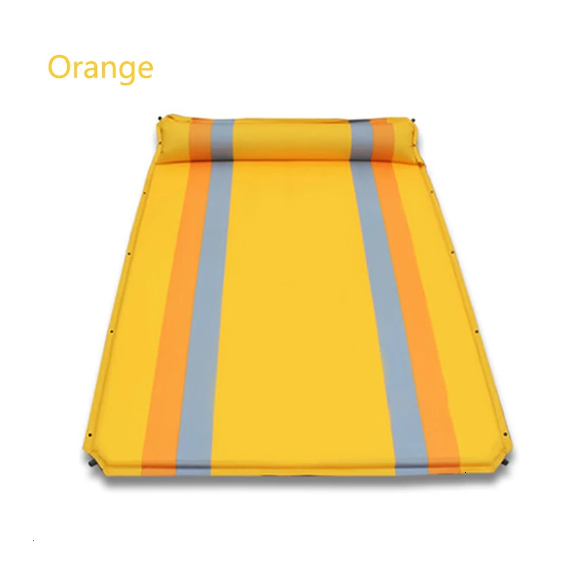 Orange Открытый пляжный спальный коврик надувной матрас Кемпинг рыболовный коврик влагостойкий Воздушный Матрас Подушка Диван-кровать с подушкой - Цвет: Orange