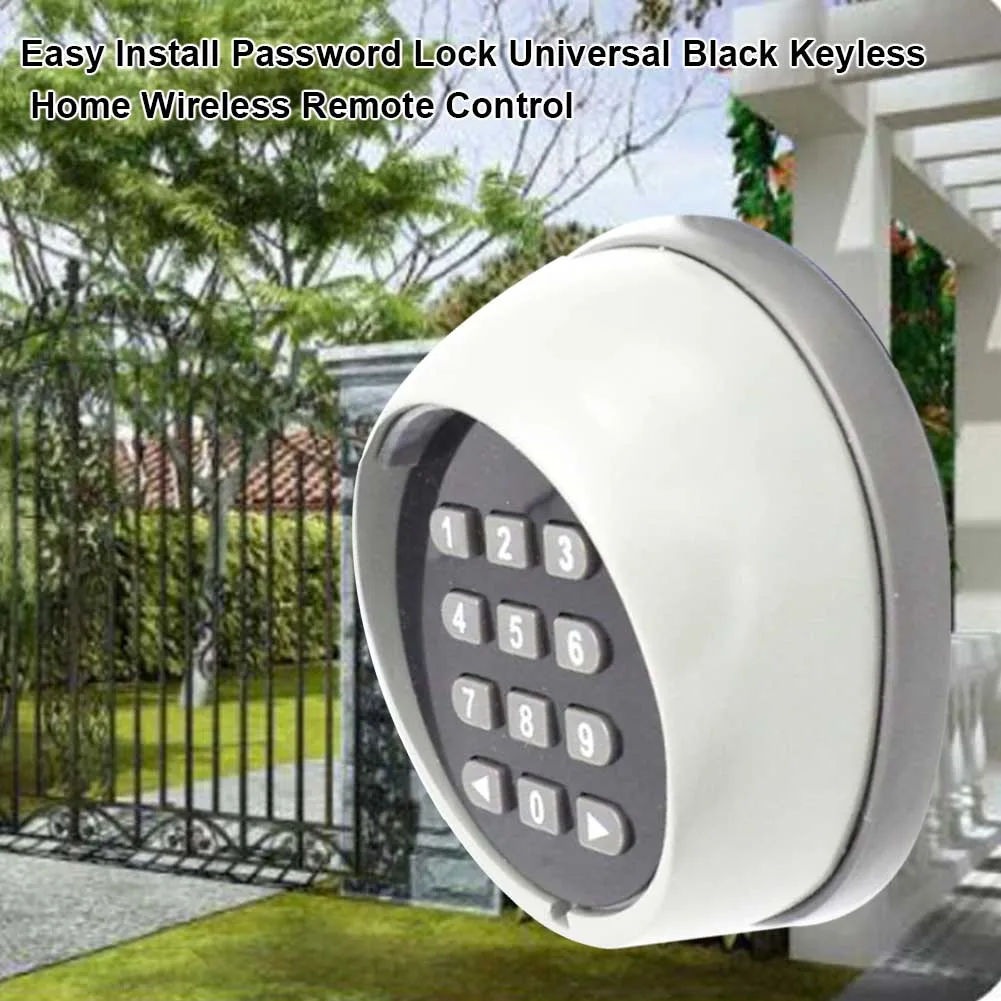 

Security Small Universal Remote Control Durable Password Lock Code Black Keyless Home Wireless Easy Install ABS Smart Door