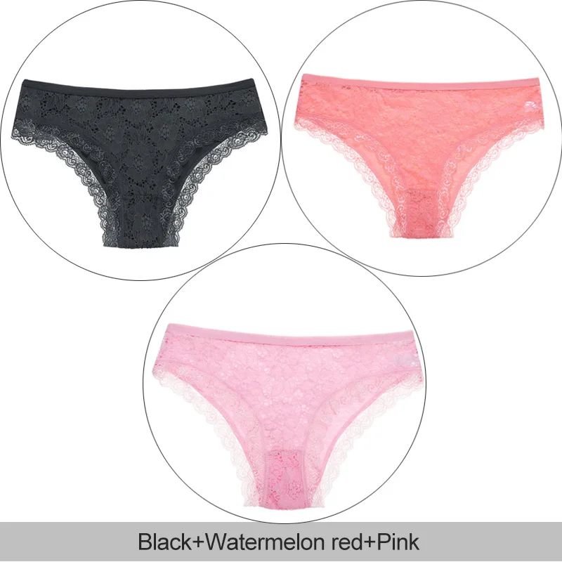 Set 4 3 шт./компл. женские хлопковые трусики сексуальное нижнее белье, кружевные трусики мужские трусы с низкой талией Цветочные Полые трусы для женщин женские колготки - Цвет: Set 4