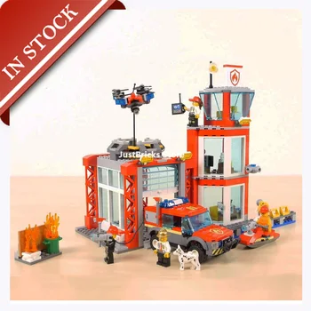 

City Series Fire Station 60215 02132 In Stock Building Block 509Pcs Bricks Toy Gifts Street View 28049 11215 Movie