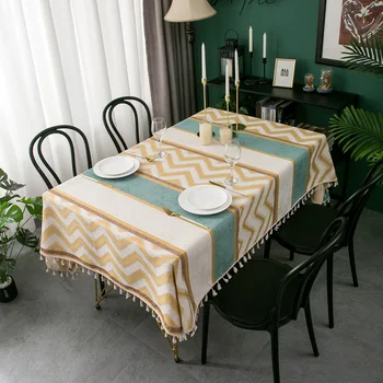 

Jacquard Tablecloth Suede Tassel Tablecloth European Rectangular Coffee Linen Home Decor Table Cover christmas high quality