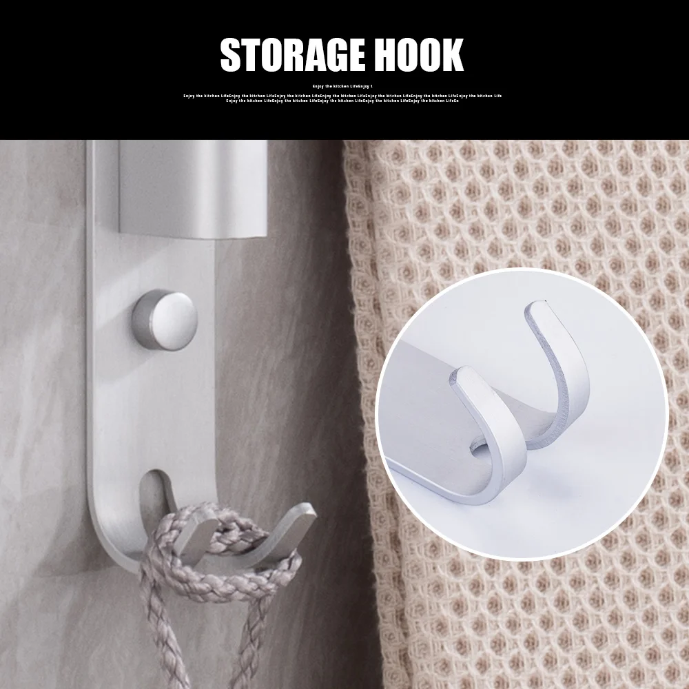 Skup Bez paznokci 30CM wieszak na ręczniki Multi Arms ręcznik wiszący z hakami ręcznik łazienkowy stojak ruchome wieszaki na ręczniki produkty łazienkowe