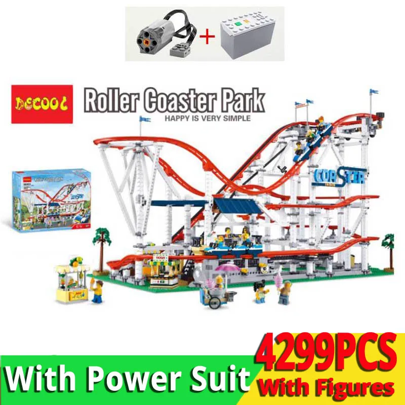 

In Stock 15039 The roller coaster Creator 10261 4299pcs Boy Dreams Model Building Blocks Compatible with legoinglys Toy birthday